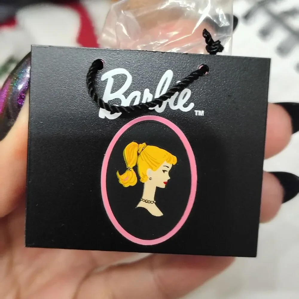 VTG Hallmark 1999 Barbie Doll Case & 2003 Barbie Shopping For Shoes Miniature...